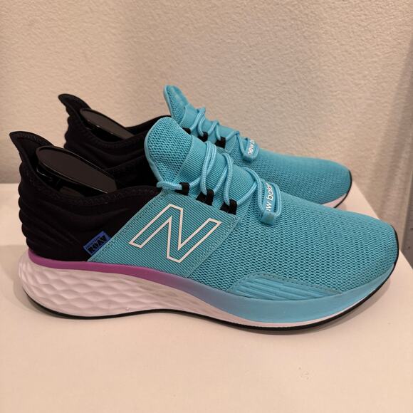 New Balance Fresh Foam Roav Blue Blk Running Shoes Womens 12 Lightweight Comfort - Picture 2 of 8